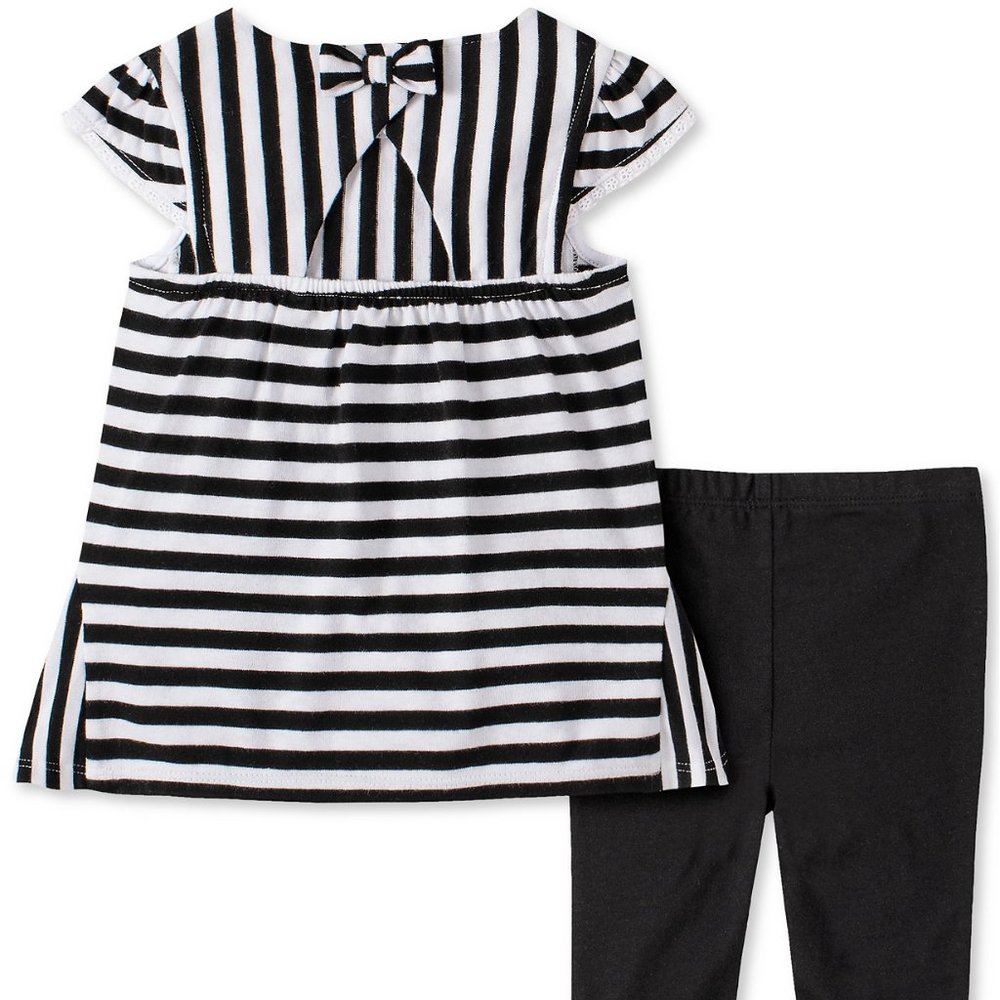 Calvin Klein Baby Girls Striped Tunic Legging Set - Picture 4 of 4